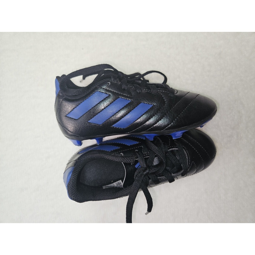Adidas Kids Bolero VII FG J FV2894 Lace Up Black Blue Soccer Cleats Shoes Sz 12k - Picture 2 of 6
